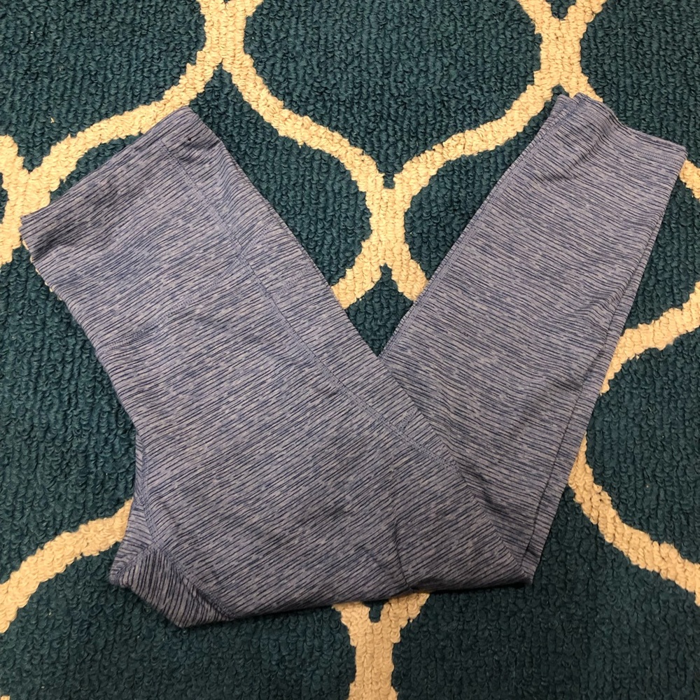 Champion Blue Athletic Leggings w/ Side Pocket (L)